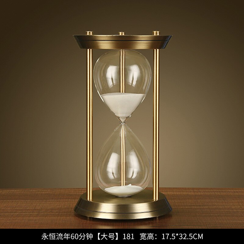 Hourglass timer 30 minutes American small furnishings living room wine cabinet decoration European retro ornaments: L 181