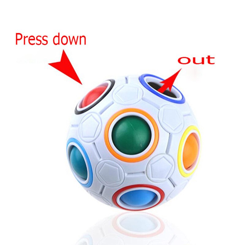 Magic Spherical Speed Rainbow Puzzles Ball Football Kids Educational Learning Puzzle Toys for Children Adult