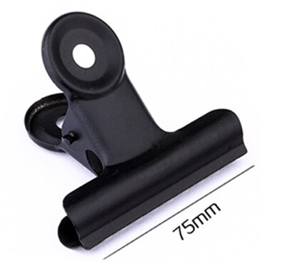 50 sztuk czarne metalowe klipsy biurowe artykuły biurowe domowe spinacze robić papieru mocowanie mała książka klip szkicowanie pokładzie szkicowanie klipy: 50szt 75mm