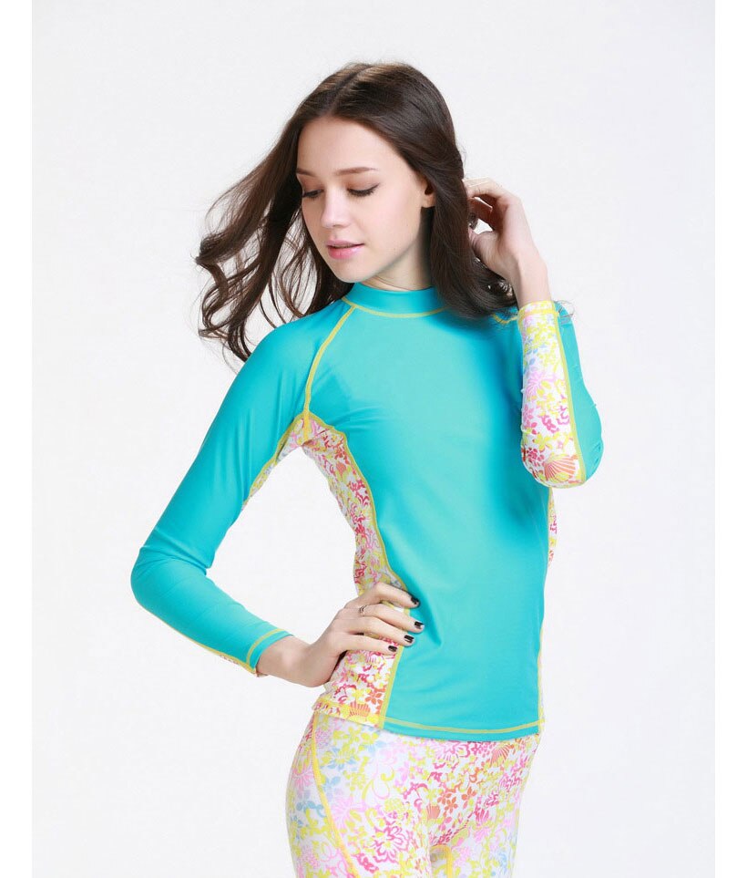 Rash Guard Voor Vrouwen-Lange Mouw, UV UPF 50 + Huid/Zon, Swim & Workout Shirt Zwart