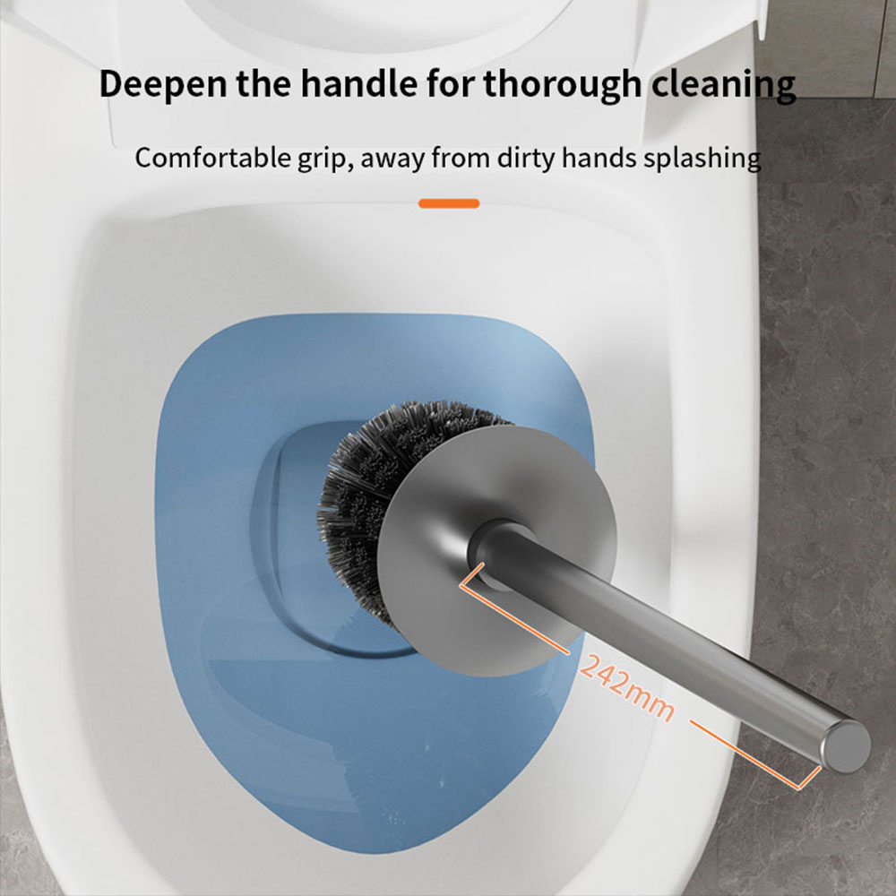 Luxus Wc Pinsel Metall Shell Wand-Wc-bürstenhalter Kein Totwinkel Hause Reinigung Werkzeuge Bad Zubehör