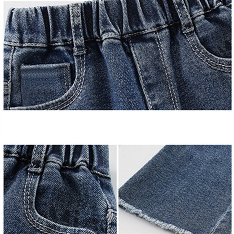 Pantalones vaqueros para chicas adolescentes, ropa de calle a la para niños de 4 a 14 años, Color sólido, para primavera y otoño