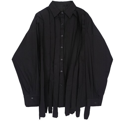 XITAO-Camiseta de costura Irregular de estilo oscuro, Tops y blusas de Color sólido de tendencia para mujer, ropa de Harajuku para mujeres de las mayas DMY4474: black DMY4474 / M