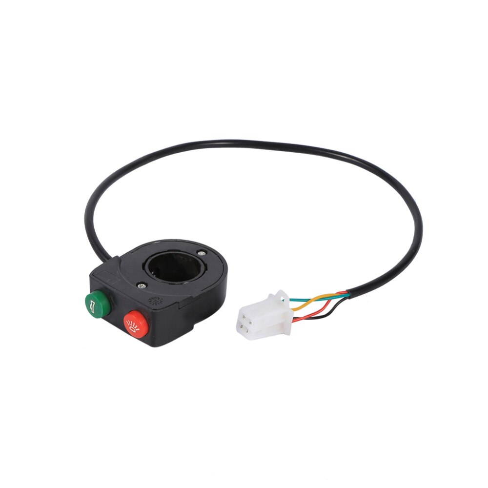 Interruptor de manillar de botón de encendido y APAGADO para faro de motocicleta, claxon para moto, 12V, negro