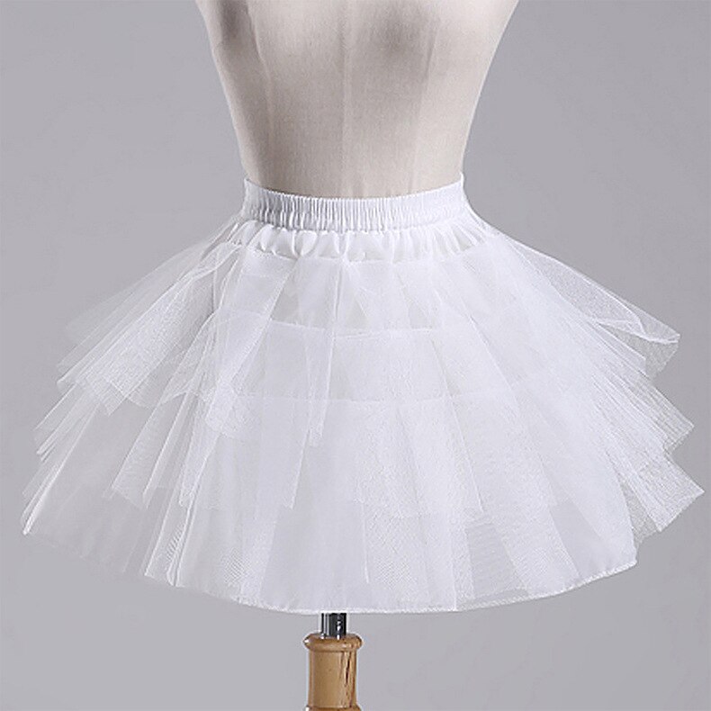Yoliyolei girovita regolabile Flower Girls Underskirt Cosplay Party abito corto Lolita gonna Tutu di balletto sottoveste formato libero: Default Title
