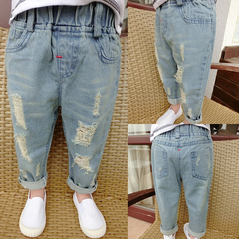 Spring Kids Jeans Boys Jeans Children Jeans for Boys Casual Denim Pants 2-5Y Toddler
