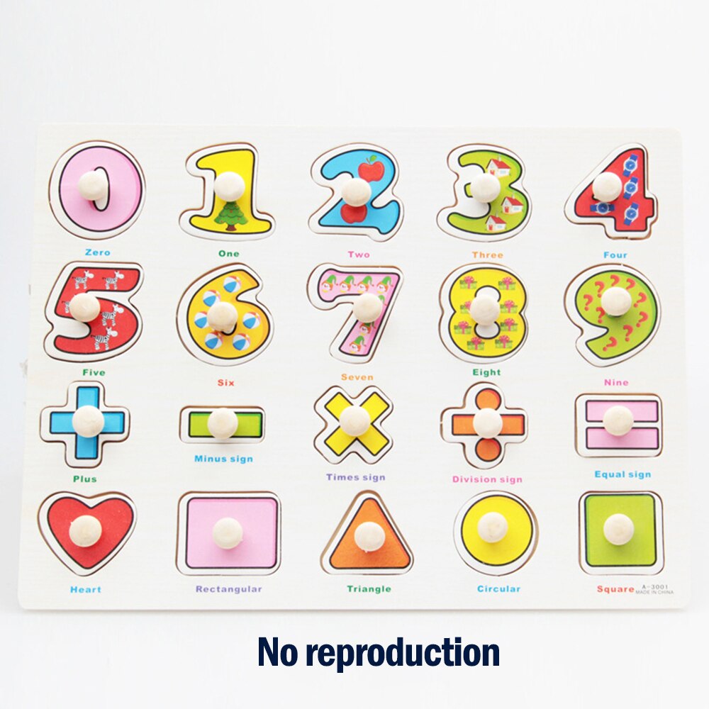 30cm Kid Early Educational Toys Baby Hand Grasp Wooden Puzzle Toy Alphabet And Digit Learning Education Child Wood Toy: 05