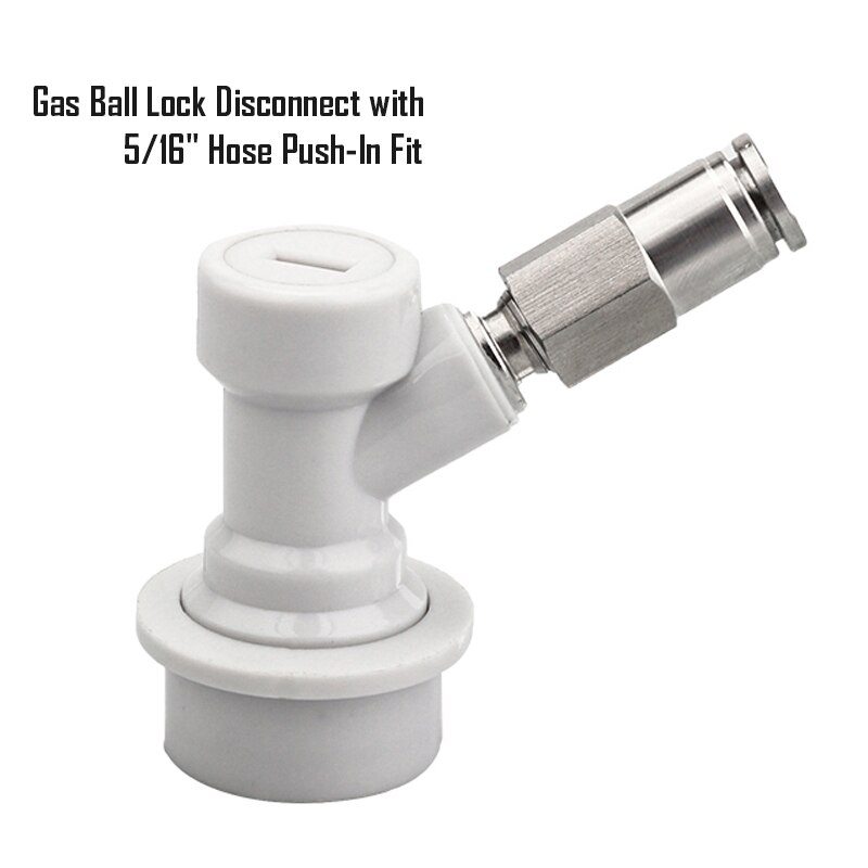 Ball Lock Disconnect Set Liquid Gas Ball Lock Home Brew Beer Keg Connector Barbed Dispenser with Push-In Fit Barb Swivel Nut: gas 8mm push fit