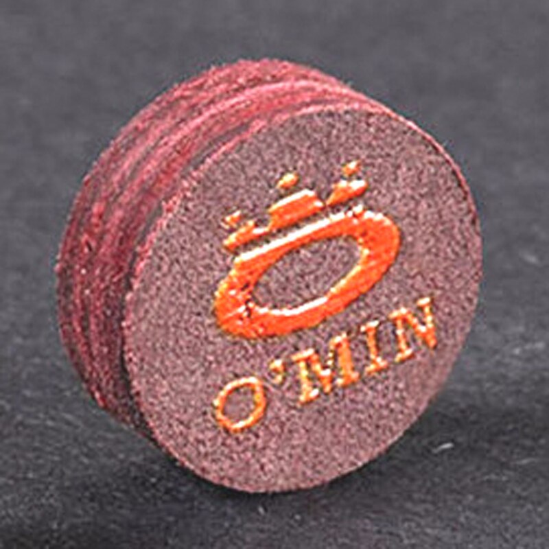 Punta de taco de billar inglés, accesorios de cuero para billar, color rojo, 1/2/6 Uds., 10,5/12mm