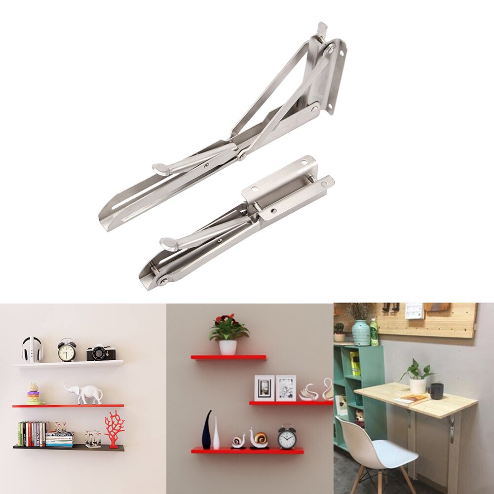2 stk heavy duty støtte k-form bord foldehylde beslag trekantet opbevaringsholder hjemme vægmonteret hardware bakke