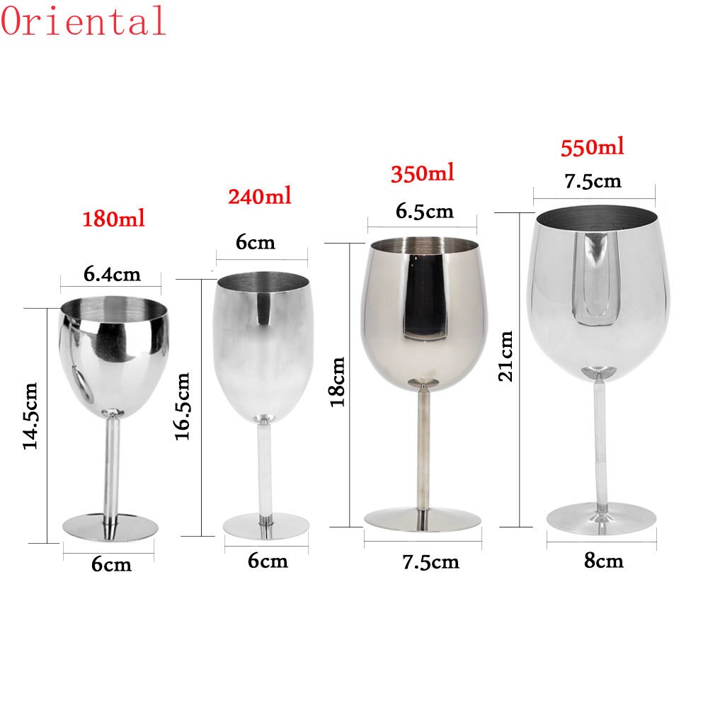 2 Stuks Wijnglazen Rvs 18/8 Metalen Wijnglas Bar Wijn Glas Champagne Cocktail Drinken Cup Charms Feestartikelen