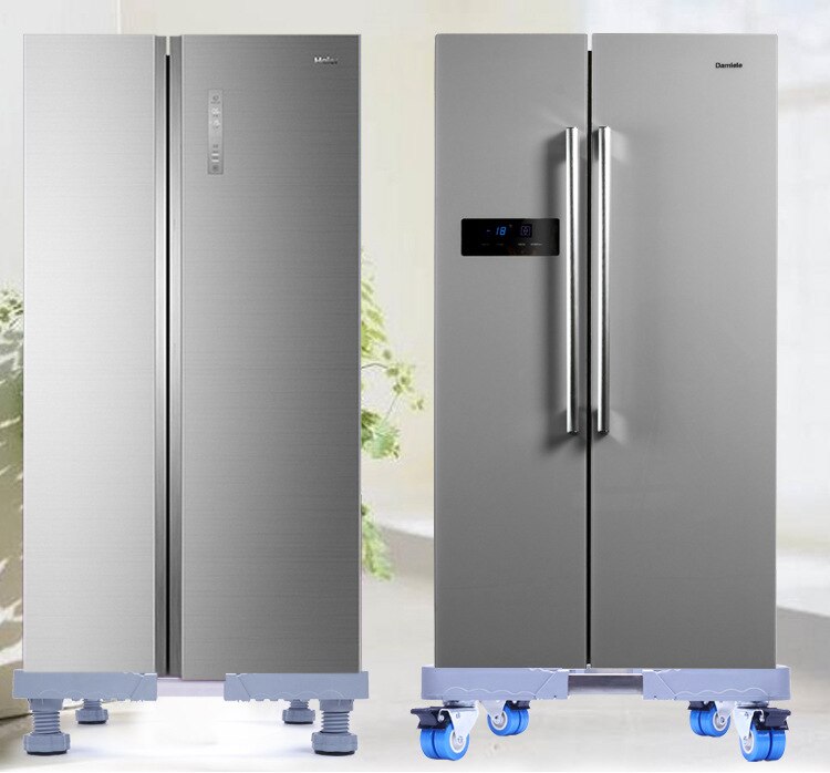 Universal Washing Machine Base with Pulley Brake Lifting Stainless Steel Washing Machine Refrigerator Mobile Base Bracket