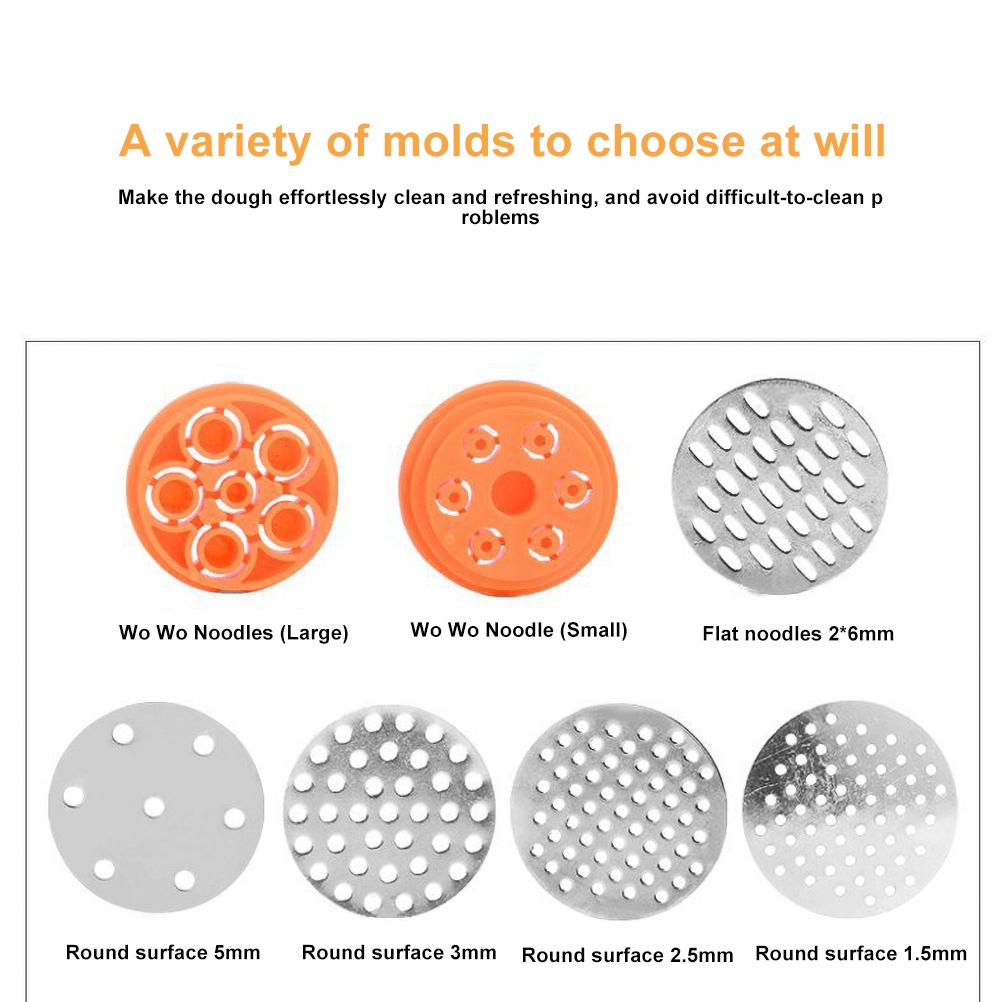 Rvs Noodle Maker Handmatige Pasta Machine Met 7 Druk Mallen Voor Ravioli Spaghetti Lasagne En Praktische