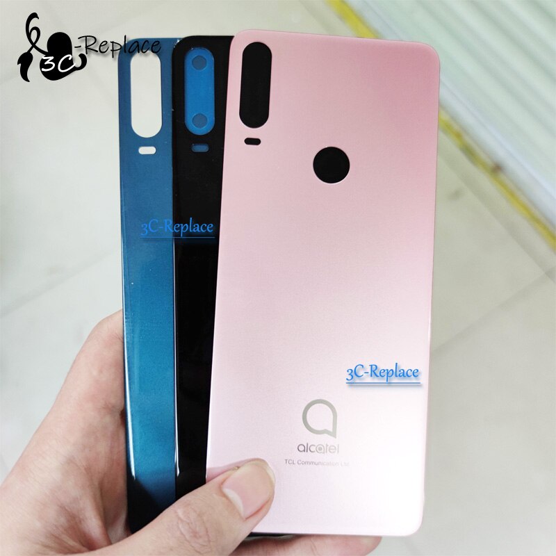 Originele 6.52Inch Voor Alcatel 3X 5048u Back Battery Cover Deur Behuizing Case Achter Glas Lens Onderdelen Vervanging