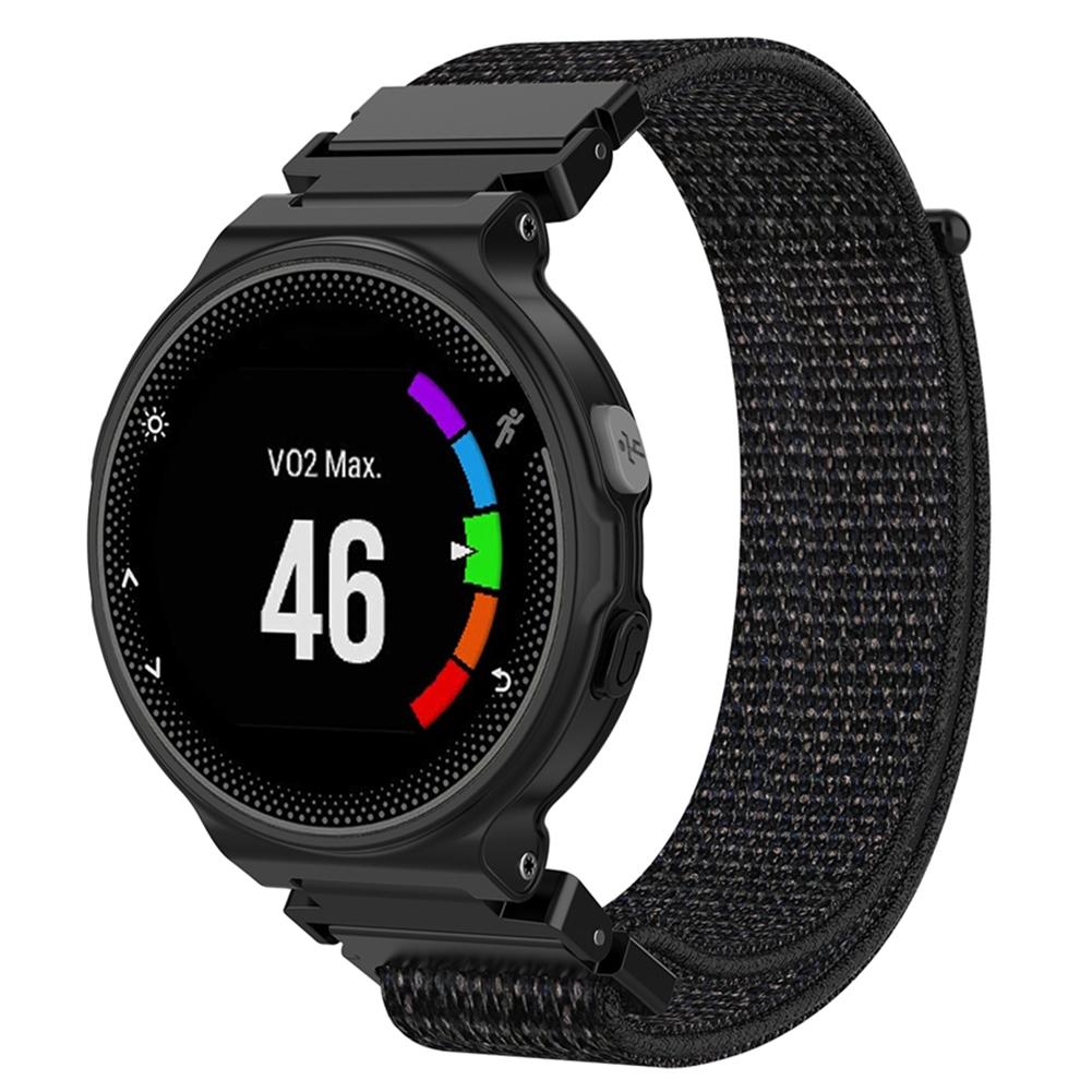 Voor Garmin Forerunner 220 230 235 630 620 735 Smart Horloge Nylon Sport Band Strap Wrist Band Horloge Band: Black