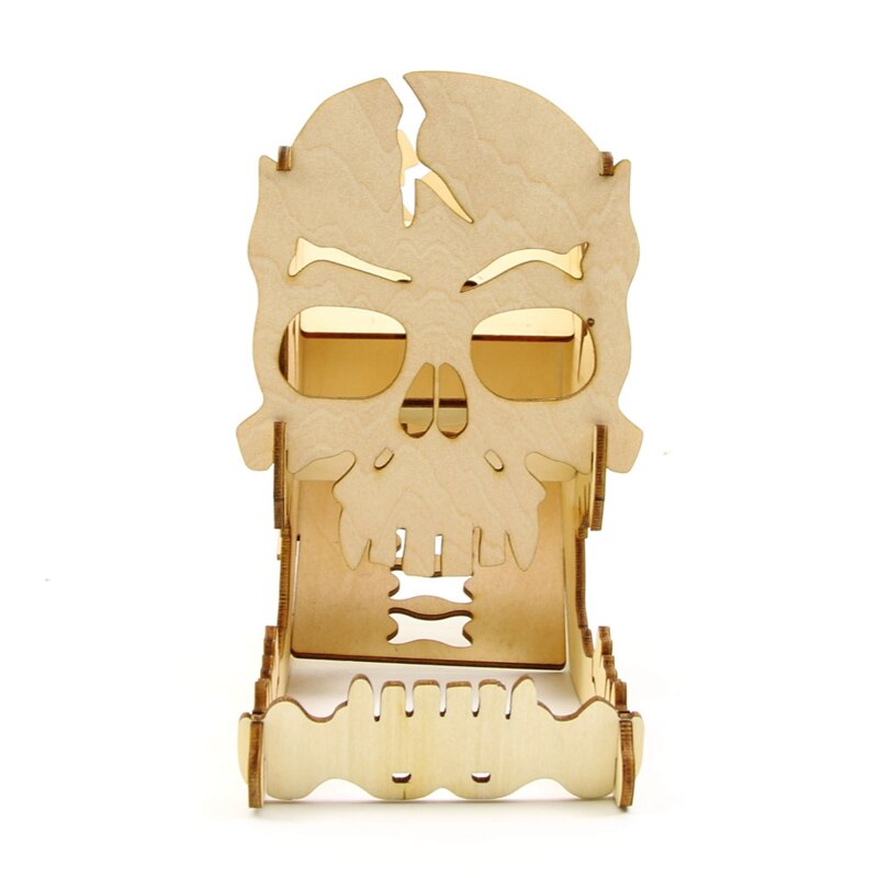 Skull terning tårn tre skull carving terninger enkel rulleboks for rpg brettspill