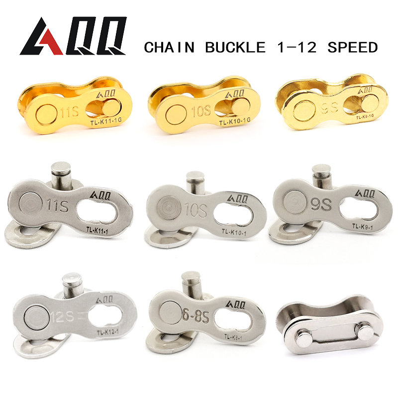 AQQ 5pair 1/678/9/10/11/12 Speed Chain Quick Link connector Bicycle Chain Buckle Magic Buckle Missing Link Chain Pin Chain
