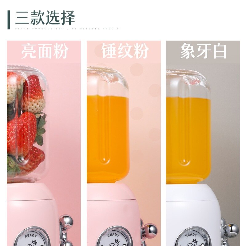 220V Juicer Elektrische Multifunctionele Sap Blender Fruit Groenten Eten Maker Met 550Ml/600Ml Draagbare Sap Cup: Roze / au plug