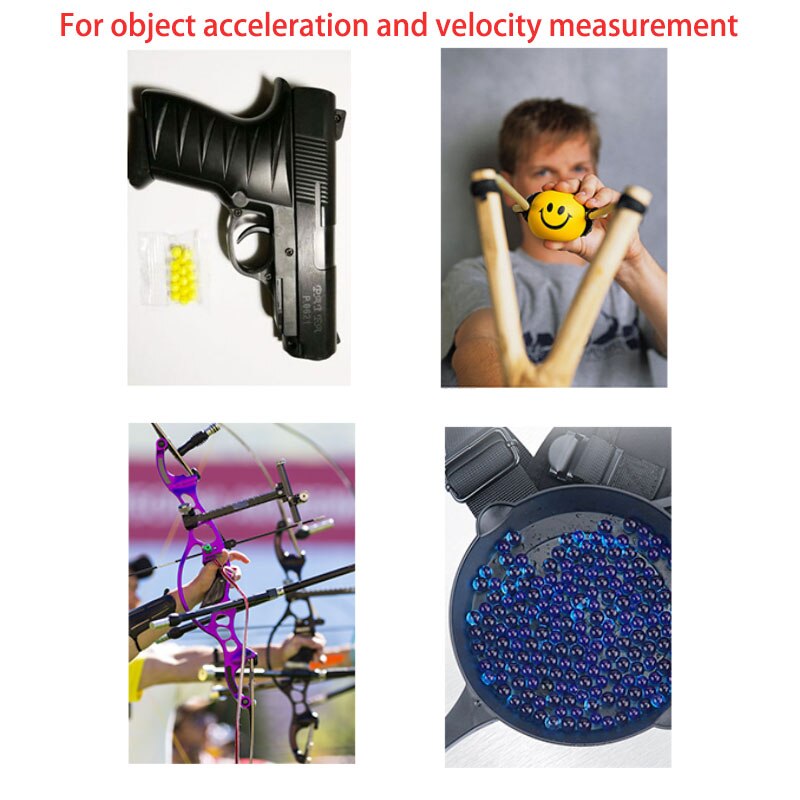 Instrumento de medición de velocidad para disparar, medidor de velocidad de bola, medición de energía, cronógrafo, probador de velocidad de bala
