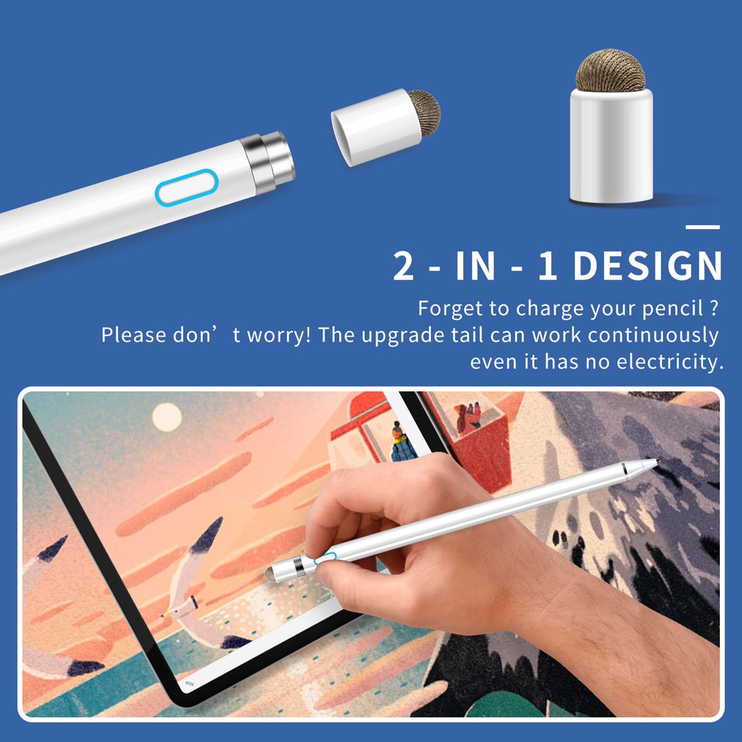 Universal for Apple Pencil iPad Touch Screen Pen Capacitive Stylus Smart Capacitive Pencil Touch Pen for IOS/Android Phone