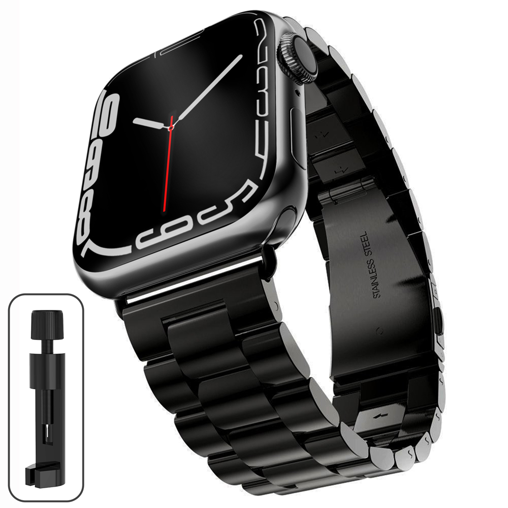 Stainless Steel Strap For Apple Watch 46mm Ultra 49mm Metal Wristband Bracelet For iWatch 10 9 8 5 4 SE 42mm Business Watchband