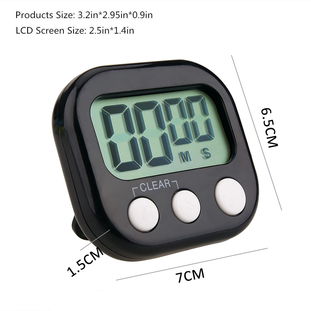 LED-tellerweergave Wekker Handmatig Elektronisch aftellen Sport Magnetische digitale timer Keuken Koken Douche Studie Stopwatch