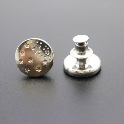 Snap Fastener Metal Pants Buttons for Clothing Jeans Perfect Fit Adjust pin Button self Increase Reduce Waist 17mm Free Sewing: H