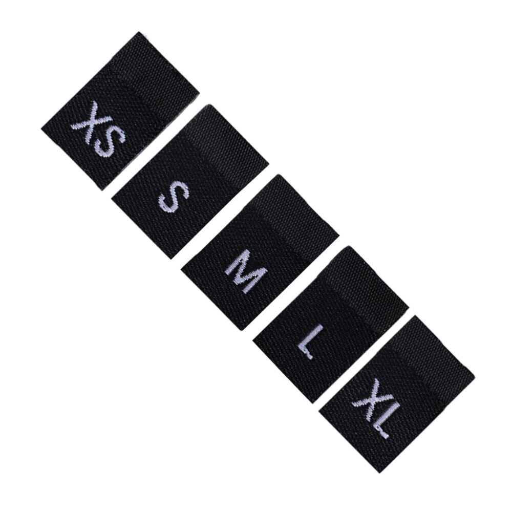 500PCS Clothes Size Labels Folded Cloth Labels General Woven Size Mark Practical Clothing Size Labels for Store Home Use White