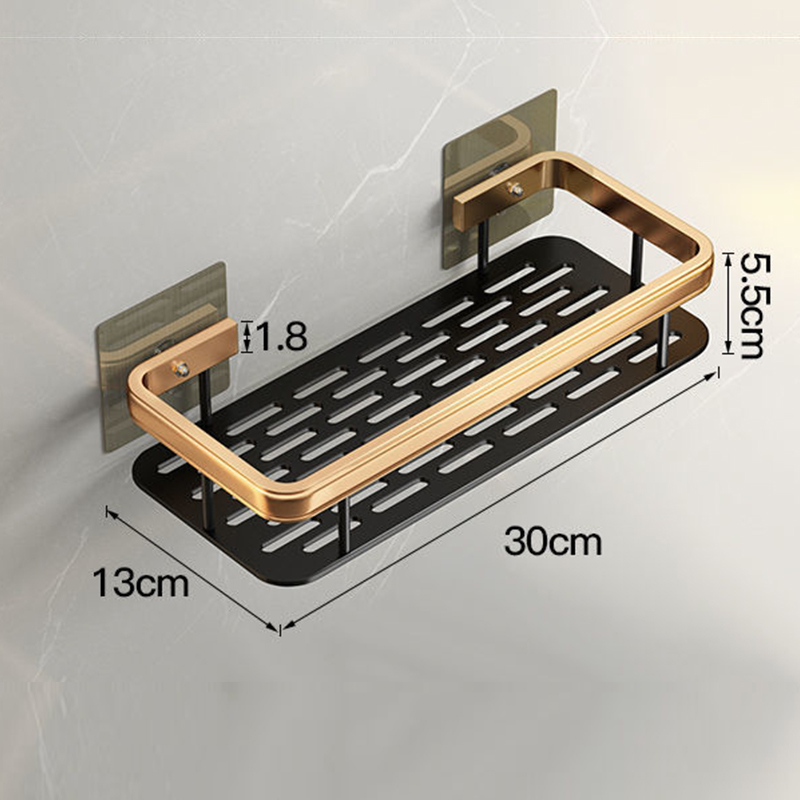 Keukenopslag badkamerplanken Organisator Aluminium Doucheplank Accessoires Shampoo Rek multi-scenario Geen boorplank