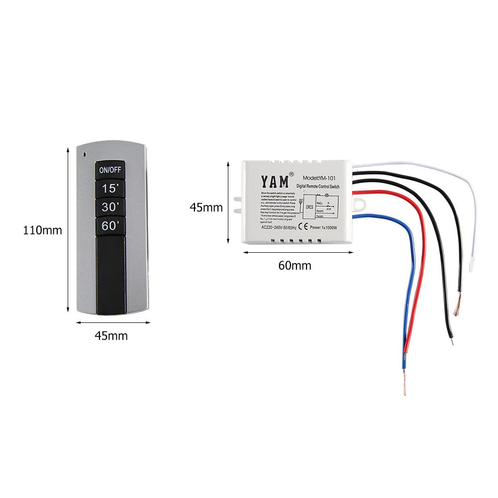 Wireless UVC Lamp Remote Control 15 30 60 Timer Switch Transmitter Receiver for Home Sterilizer Disinfection Deodor