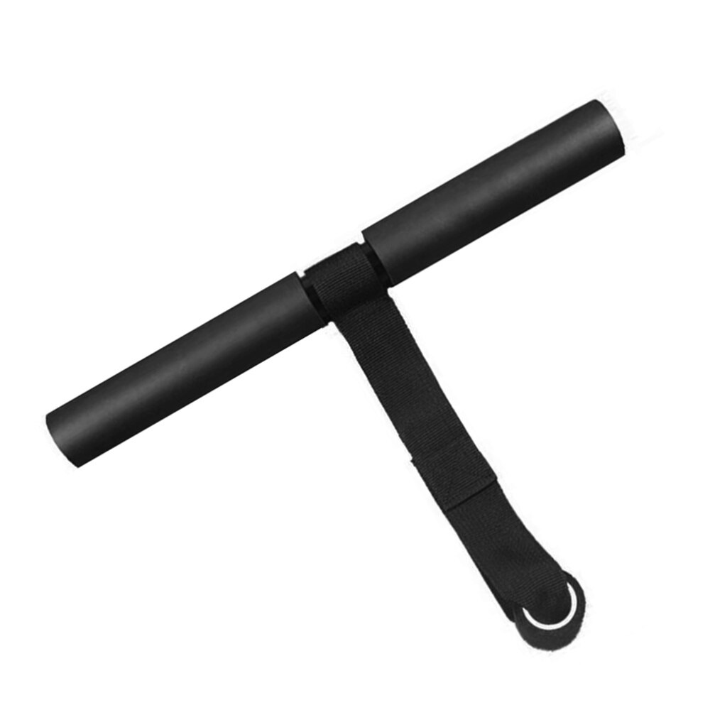 Household Fitness Equipment Sit-up Assist Simple T Shape Belt Bar Sit-up Assist Device Sit-Up Abdominal Trainer (Black)