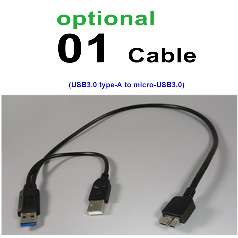 PCTONIC Micro-USB3.0 kabel met extra extra USB voeding EEN type man micro-B voor Mobiele Harde schijf HDD OTG Kabel: 01 OTG Cable