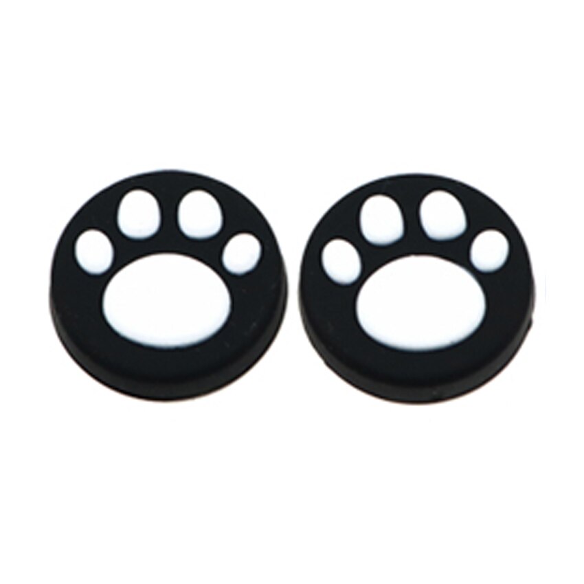 YuXi 2 sztuk słodki kociak Paw silikonowe nakładki na przyciski pokrywa dla przełącznik do nintendo NS Lite Joy Con JoyCon gałka analogowa Grip Joystick czapki