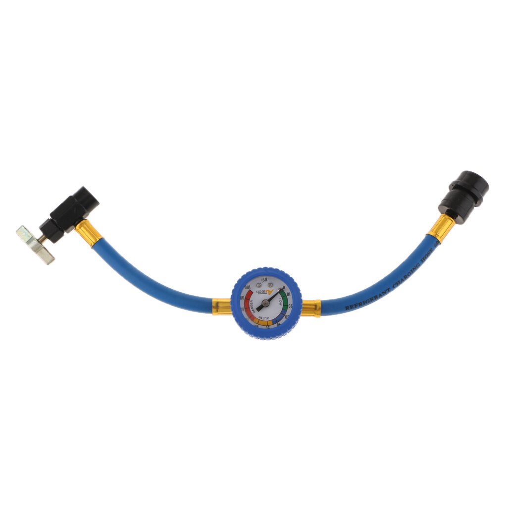 R134A A/C Car Air Conditioning Refrigerant Recharge Measuring Kit Hose Gauge