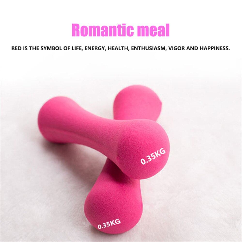 Bein type plast dyppet dumbbells, damer tynne armer, husholdning gummi belagt manualer, idrettsutøver treningsutstyr
