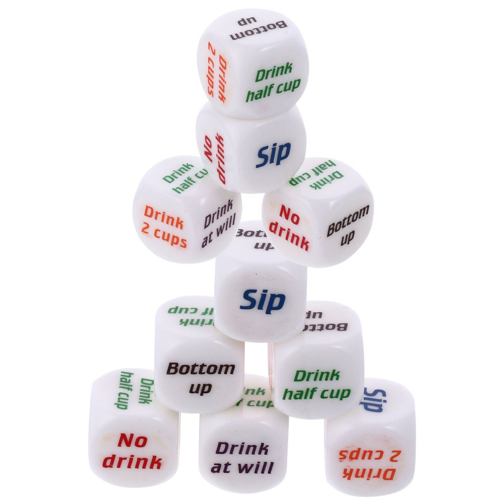 Drinking Dice Stylish Durable Portable Game Rolling Dice Entertainment Dices Adult Favor Dices