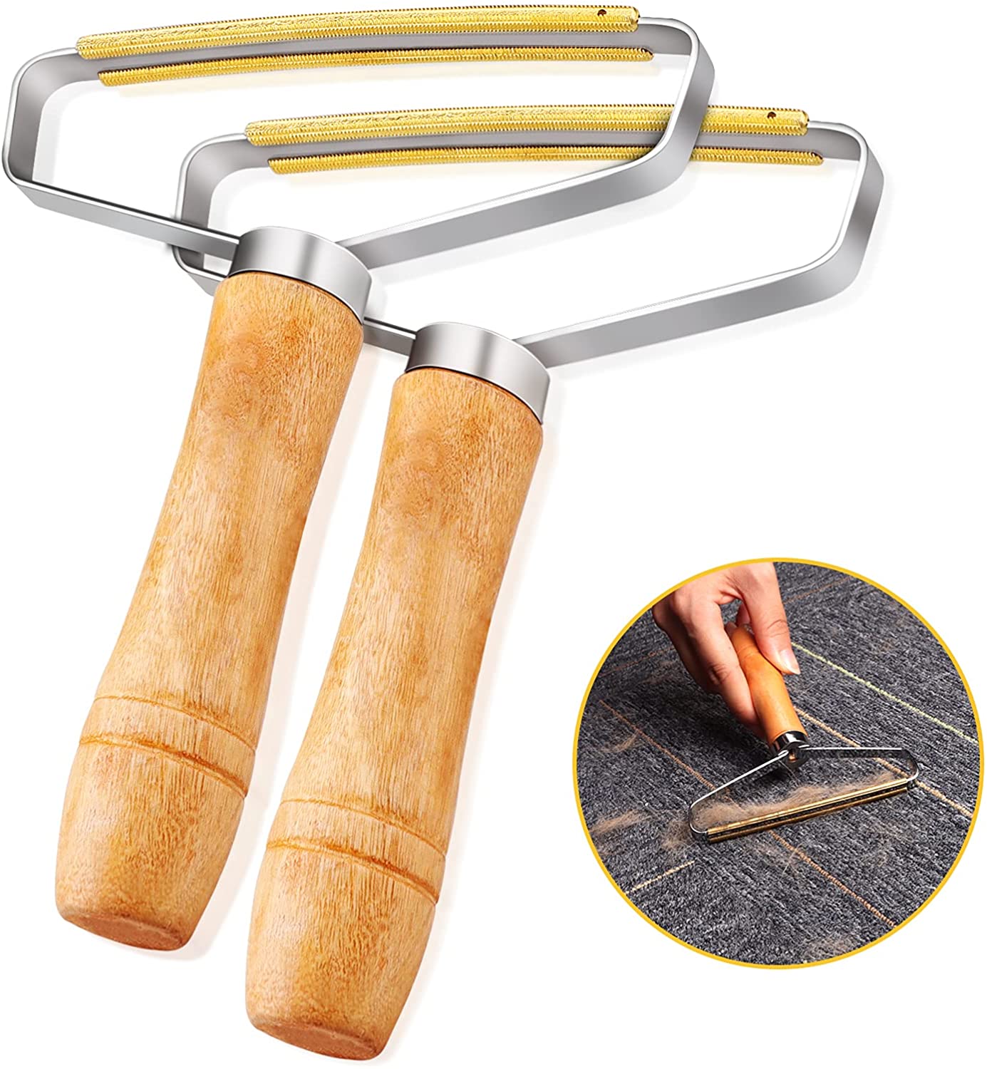 Fussel Haar Entferner Teppich Reinigung Werkzeug Doppelseitige Flusen Entferner Verwendet, um Staub zu Entfernen und Haustier Haar von Kleidung möbel: 2Stck