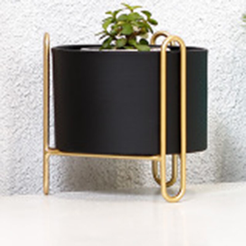 Florero de hierro forjado, soporte para maceta, contenedor de cultivo para decoración interior y exterior del Hogar
