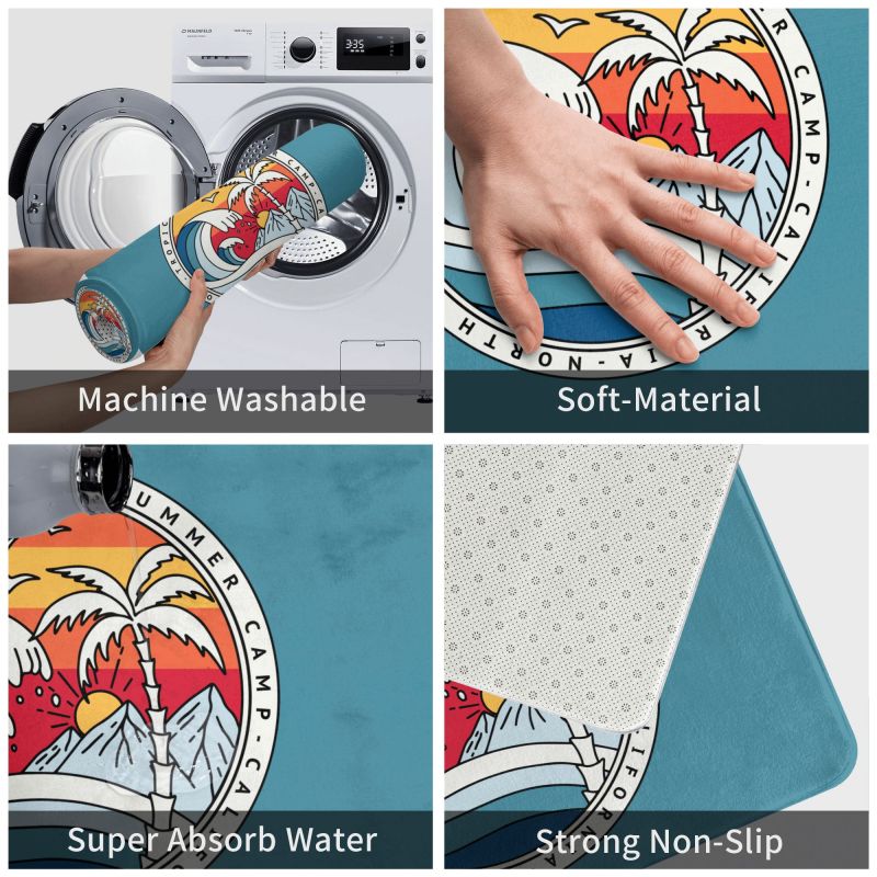 Kalifornien Strand Surfen Fuß matt Anti-Rutsch-Schlecht Küchen matt Toiletten tür Boden Eingang Teppich Teppich