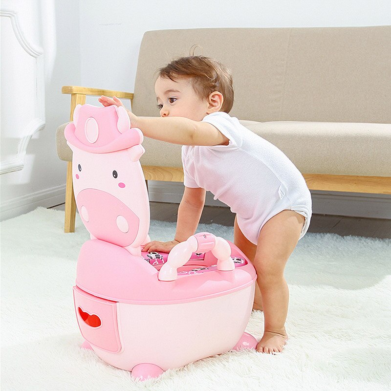 Cartoon Baby Pot Cute Toilet Seat Pot For Kids Potty Training Seat with Soft Mat Children's Potty Bowl Pot Training Toilet