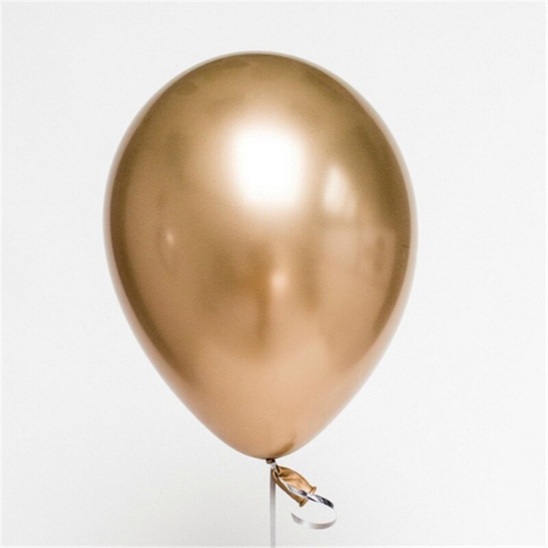 10pc /  parti 12 tommer guld sølv krom mat latex ballon fødselsdagsfest bryllup dekoration oppustelig helium ballon: Guld