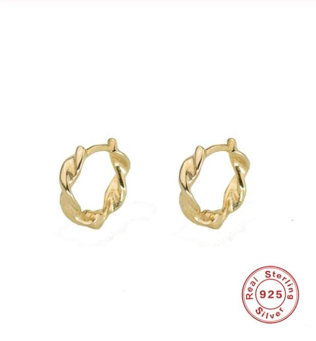 Clipe de orelha de metal de metal de ouro do punk para as mulheres sem perfurado c forma geométrica earcuff orelha envoltório earcuff clipes jóias a30: 2 pcs gold