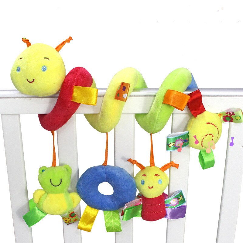 Sonajero en espiral colgante para bebé, juguete de campana con relleno suave, sonajeros para cuna, accesorios de cochecito de bebé de 0 a 12 meses: TH071