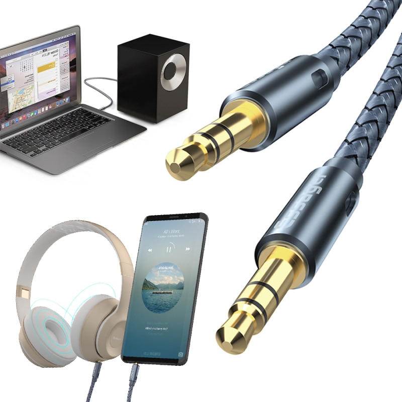 0.5M 1.2M 2M 3M 5M 3.5mm Aux Audio Cable Audio Auxiliary Line Extension Cord For Xiaomi Accessories For Mobile Phone TXTB1