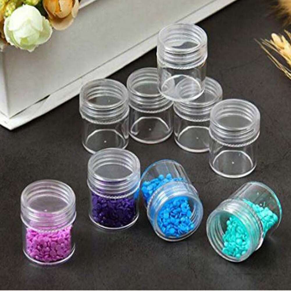 60Pcs Lege Flessen Transparante Diamant Schilderen Kralen Opslag Borduren Container Doos Fles Accessoires Van Steentjes