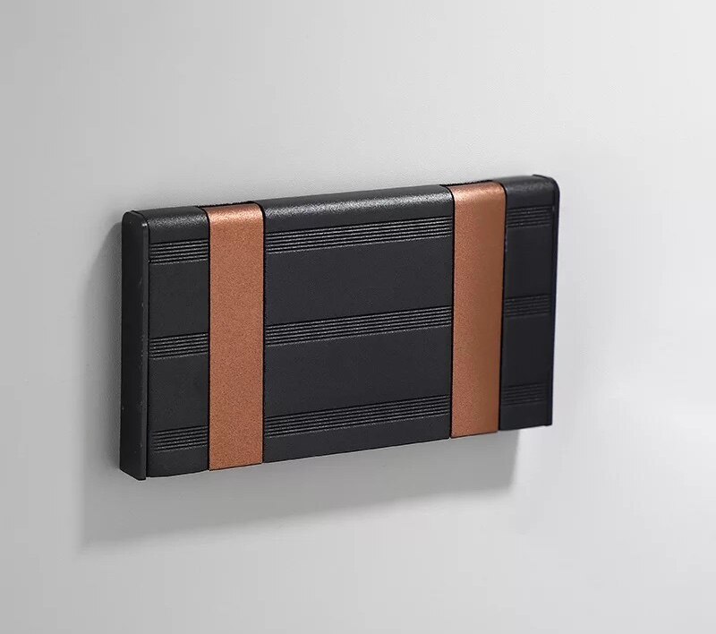 Schwarz kreative unsichtbar haken, raum Aluminium eintrag haken, versteckte haken, klapp haken, 1-5 haken.: Kaffee Farbe 2 Haken
