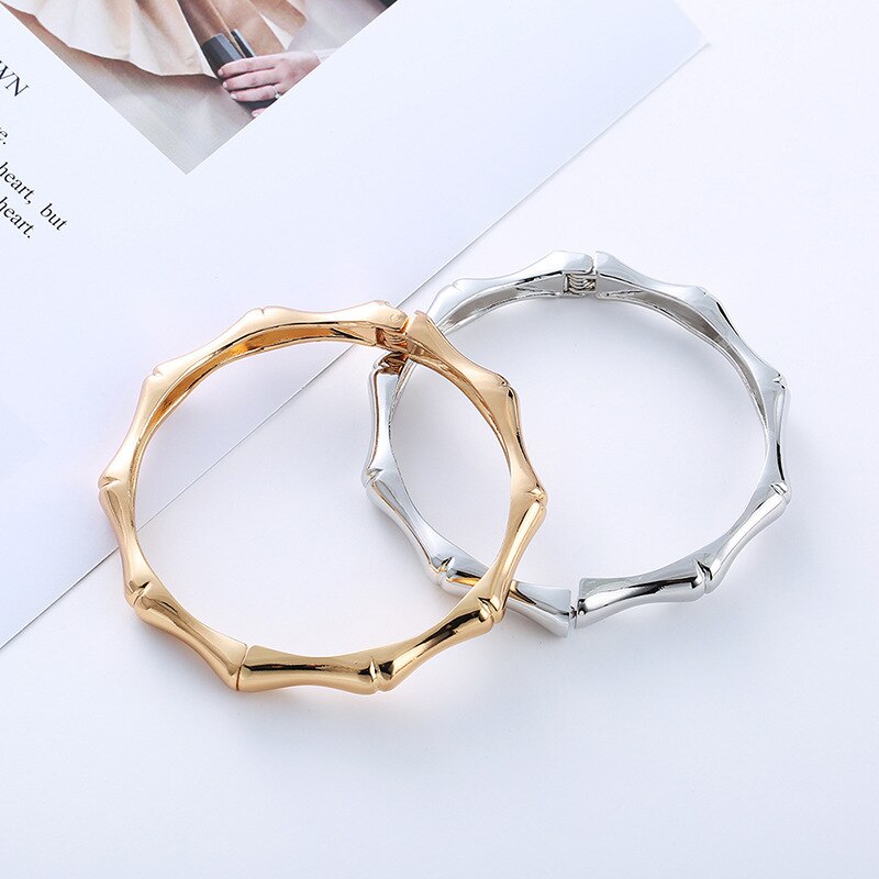 Women's Bracelet European and American Popular Simple Wild Bracelet Bamboo Bangle Jewelry