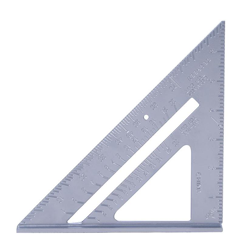 7 Inch Aluminum Alloy Measuring Ruler Speed Square Roofing Triangle Angle Protractor Trammel Measuring Tools For Carpenter