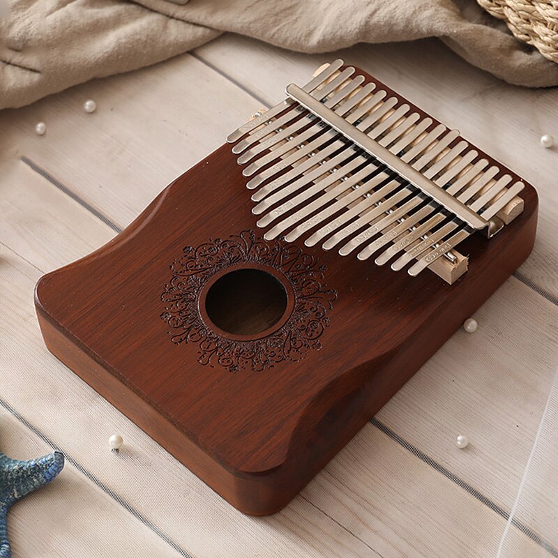Kalimba-Piano portátil de 17 teclas, Piano de dedo de caoba de , 17 teclas, música, percusión de teclado: G lavender