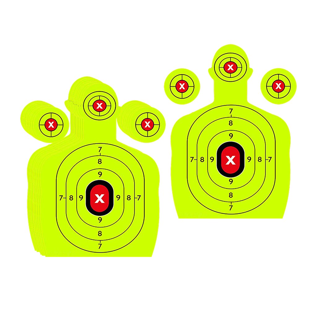 10Pcs Targets Adhesive Paper Sheets For Pistols Rifles BB: Green